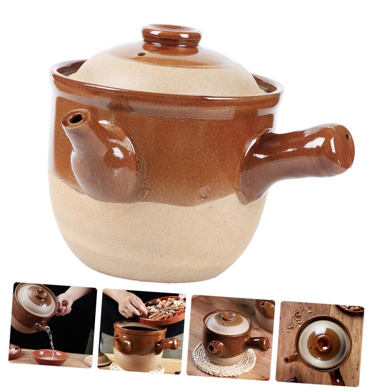 Горщик для приготування традиційної китайської медицини керамічний термостійкий для газової плити, фото №8