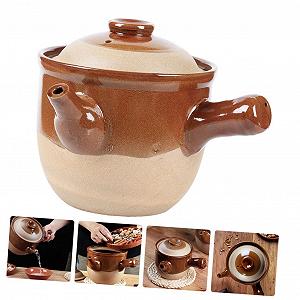 Кастрюля для приготовления китайских лекарств глиняная 1.5 L с эргономичной ручкой synthetic.ua - Фото 1