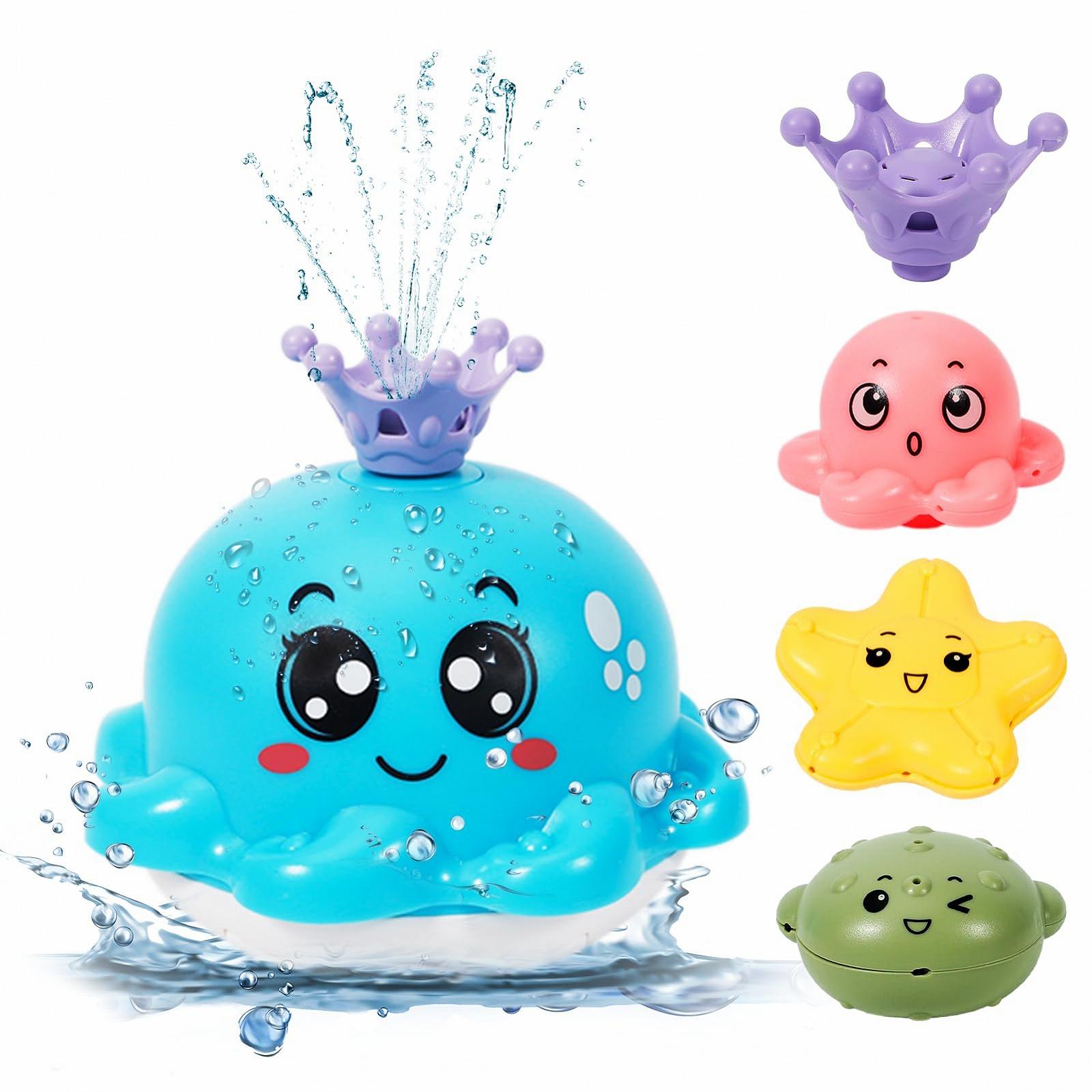 Іграшка для ванни Восьминіг з розпилювачем води з підсвічуванням, фото №1