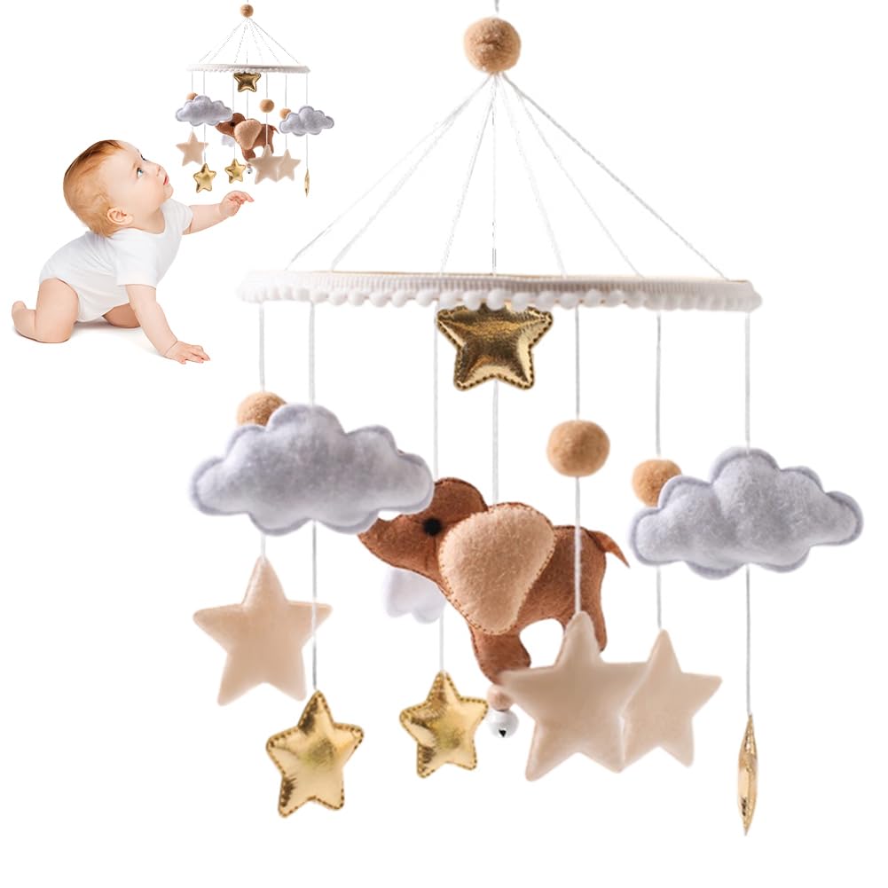 Мобильная детская кроватка Animal Elephant Mobile Baby Wind Chime Star Mobile Baby Pendant, фото №1