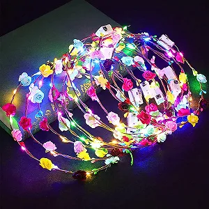 Венок для волос с цветами LED. - Фото 1