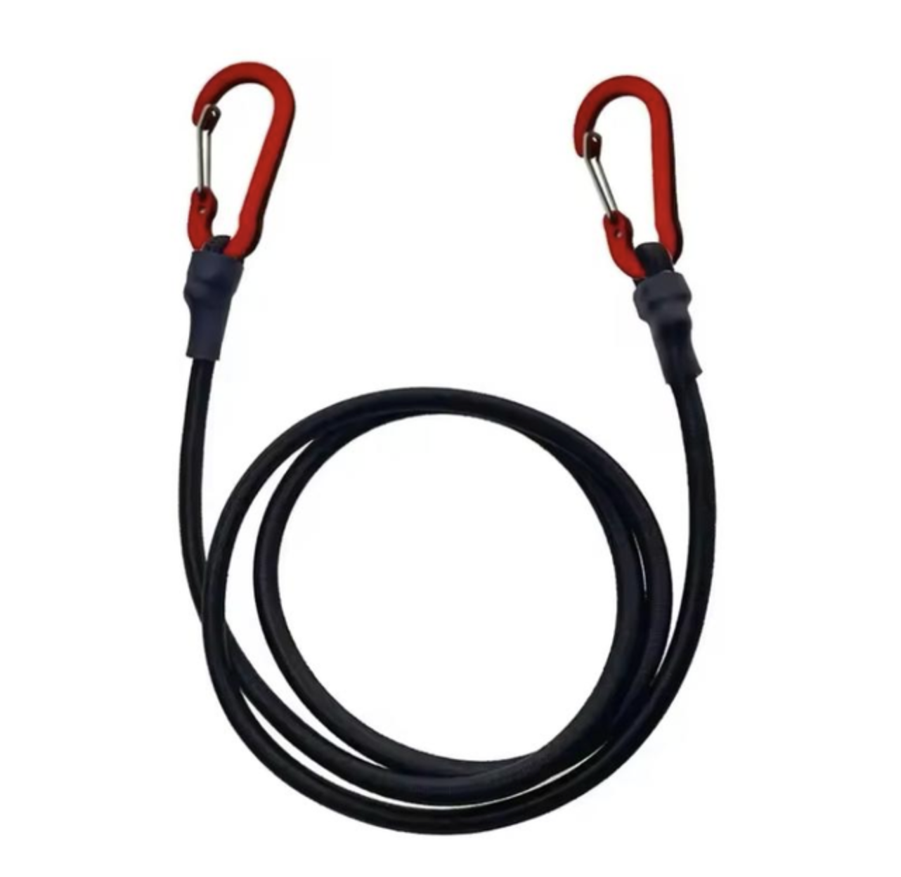 Еластичний ремінь-банджі із карабіном 90 см 1 шт Чорний, фото №1 Еластичний ремінь-банджі із карабіном 90 см 1 шт Чорний, фото №1