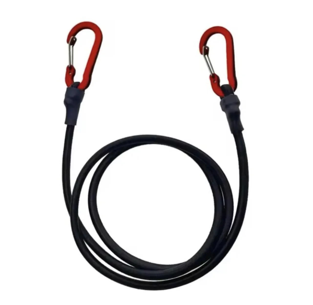 Эластичный ремень-банджи с карабином 90 см 1 шт Черный, фото №1 Эластичный ремень-банджи с карабином 90 см 1 шт Черный, фото №1