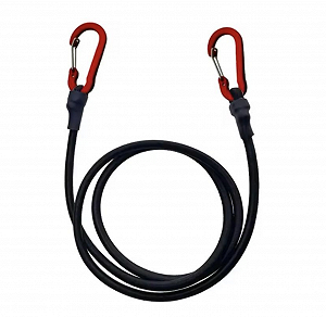 Еластичний ремінь-банджі із карабіном 30 см 1 шт Чорний - Фото 1