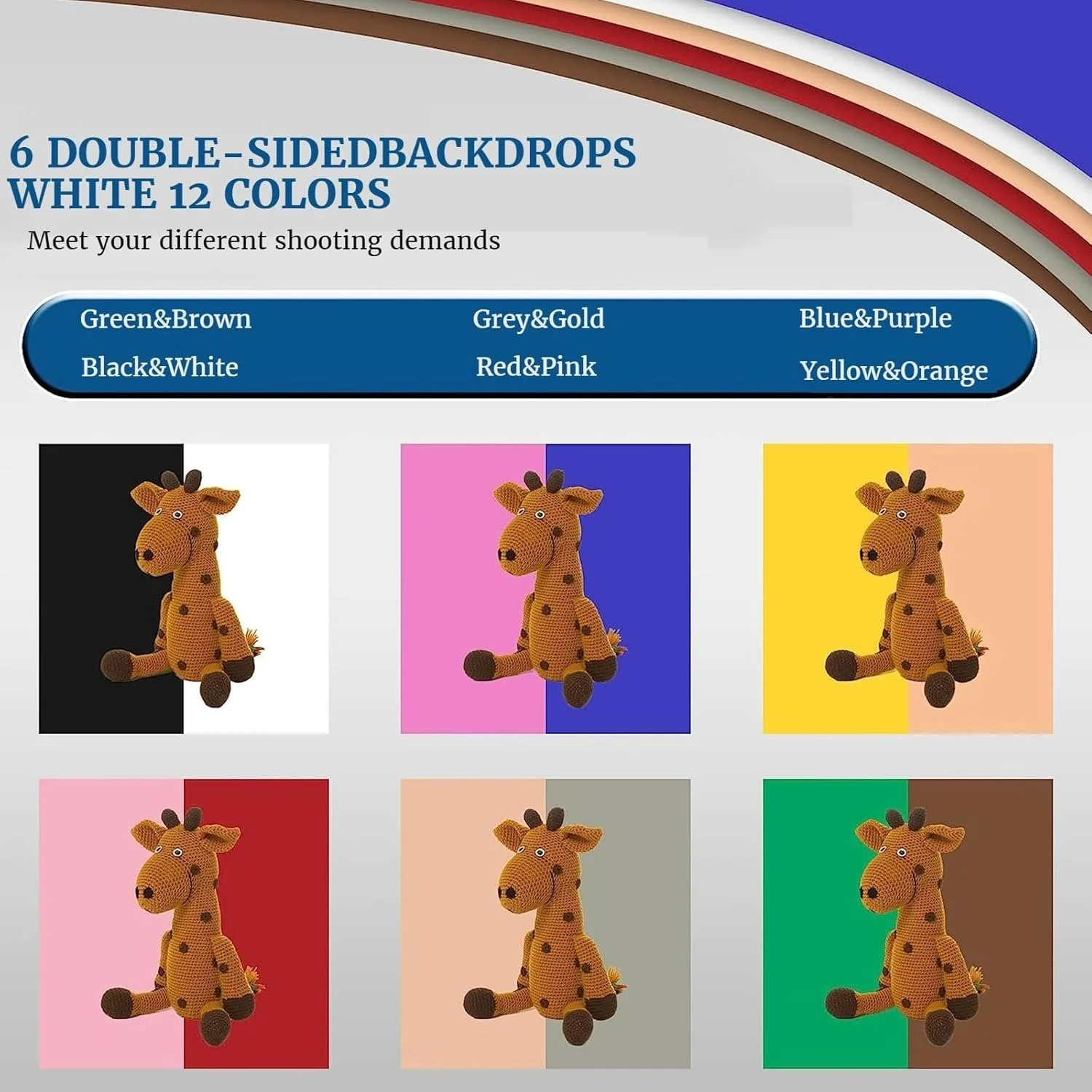 Фотобокс Puluz 2835 40 см / 3200-6500K / CRI 95 / 6 двухсторонних фонов / Черный, фото №6 Фотобокс Puluz 2835 40 см / 3200-6500K / CRI 95 / 6 двухсторонних фонов / Черный, фото №6