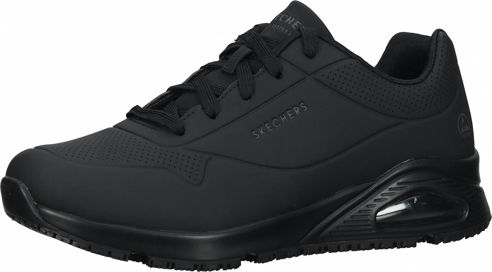 Кроссовки Skechers UNO SR-SUTAL 200054EC BLK мужские рабочие, Кроссовки, черные, фото №1