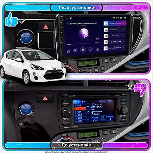 Штатна магнітола Lesko для Toyota Prius c I 2011-2015 екран 9 4/64Gb CarPlay 4G Wi-Fi GPS Prime synthetic.ua - Фото 1