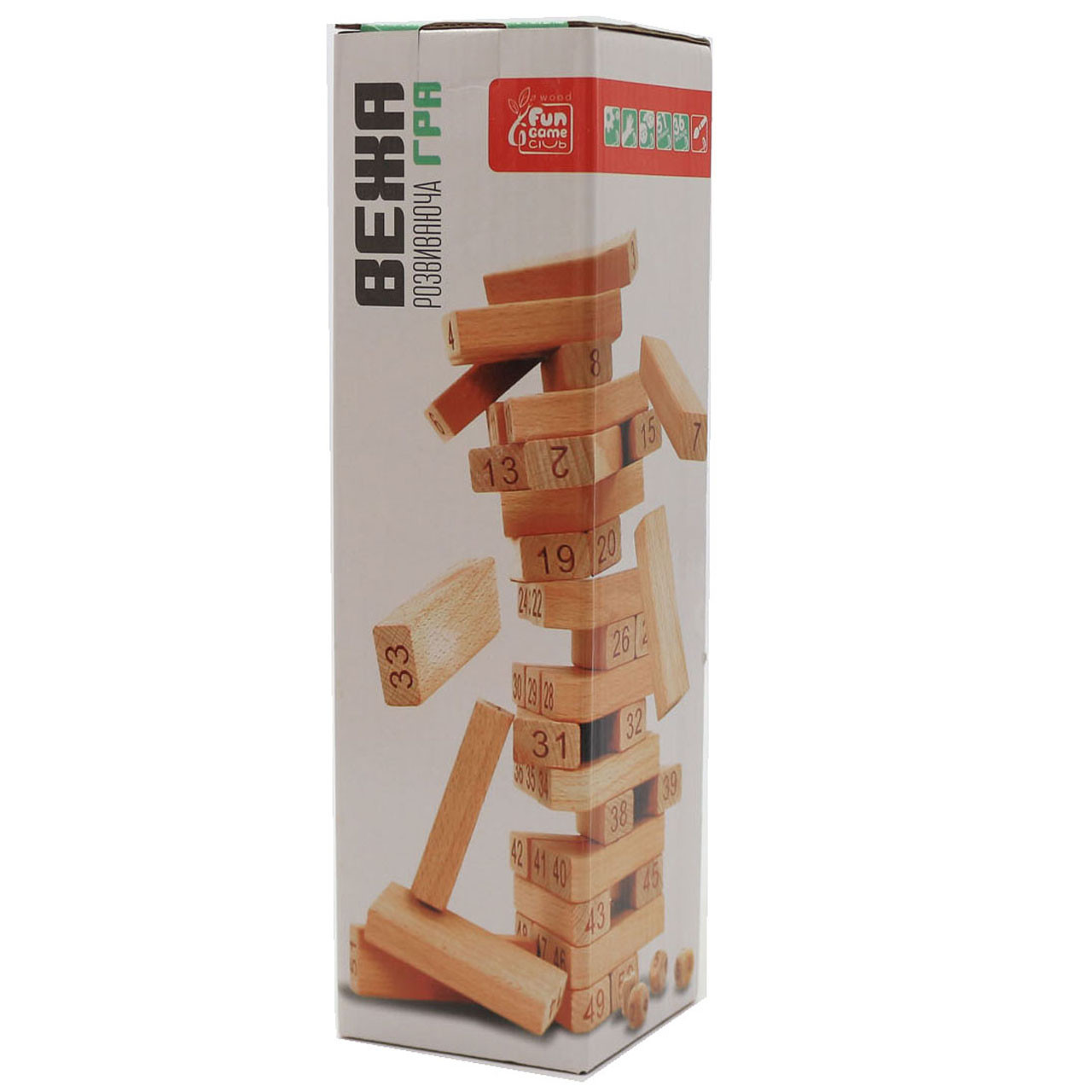 Настільна гра Fun game Вега вежа Вега версія гри Дженга 55 деталей 72154, фото №3