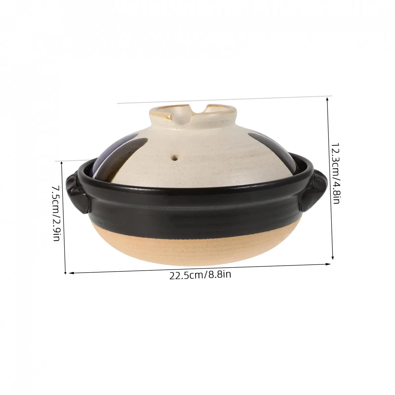 Кастрюля-жаровня японский стиль грубая керамика с крышкой термостойкая Серый, фото №2 Кастрюля-жаровня японский стиль грубая керамика с крышкой термостойкая Серый, фото №2