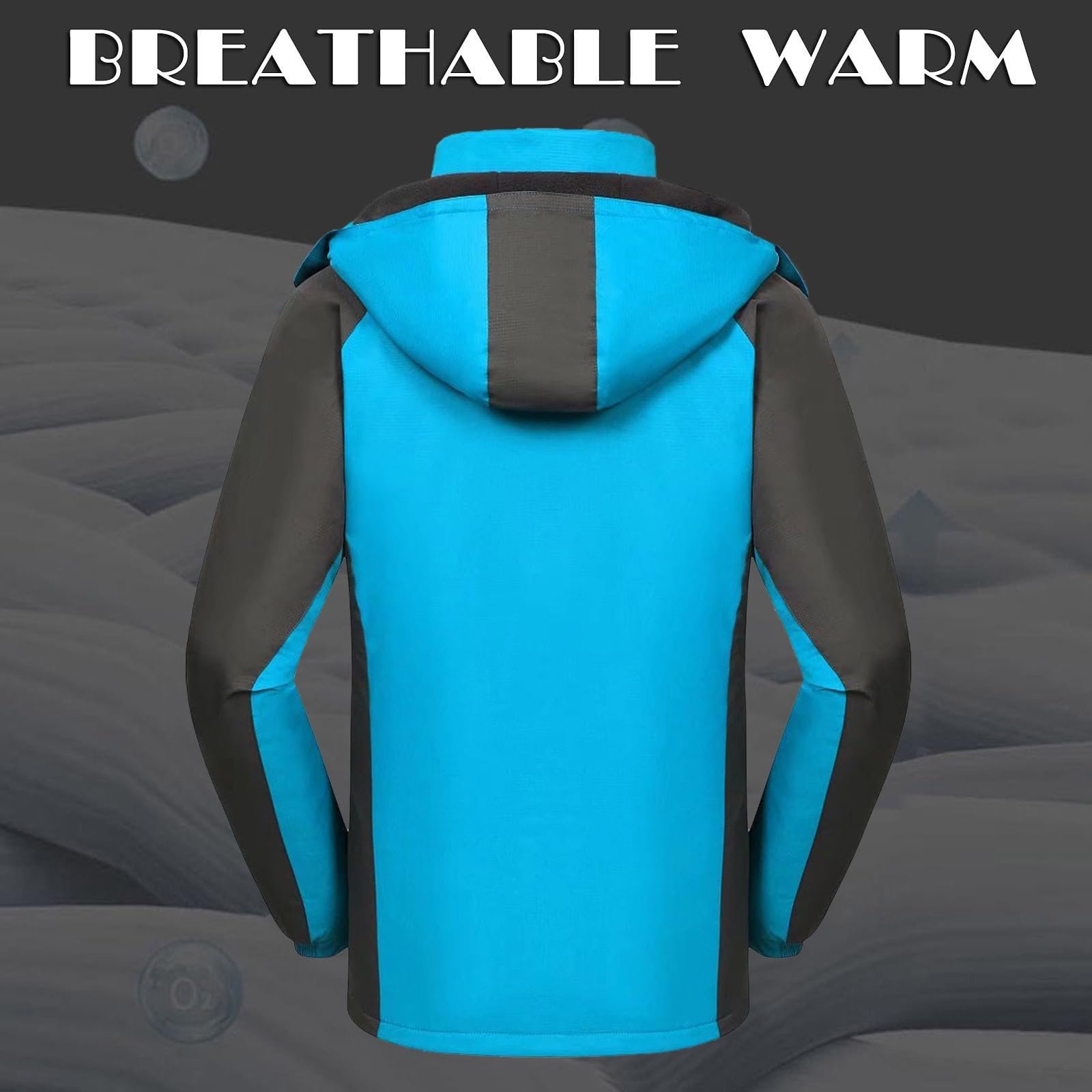 Лижна куртка Generisch Жіноча Рожева 3 в 1 Водонепроникна Функціональна Теплий Анорак, фото №7