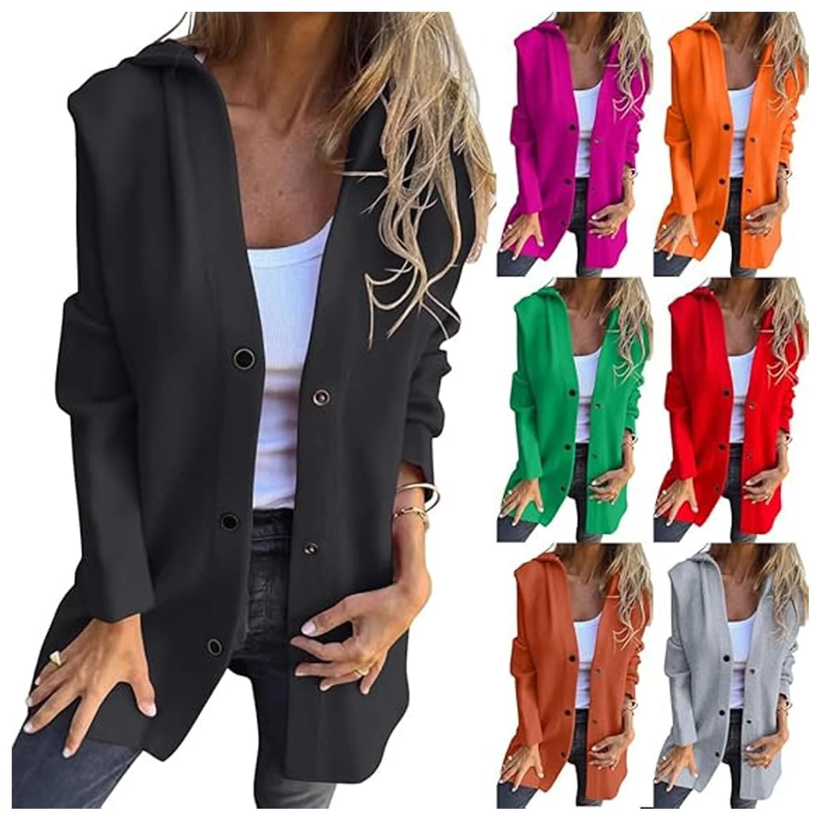 Пальто Жіноче Елегантне З Капюшоном, фото №3 Пальто Жіноче Елегантне З Капюшоном, фото №3