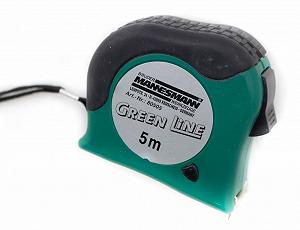 Рулетка Br","u00fcder Mannesmann 5 м x 19 мм зелений/чорний корпус M80505 synthetic.ua - Фото 1