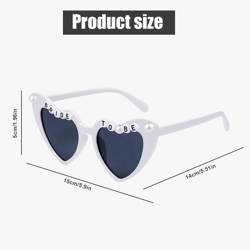 Солнцезащитные очки Сердце Cosysparks Bride to Be, белый, фото №6