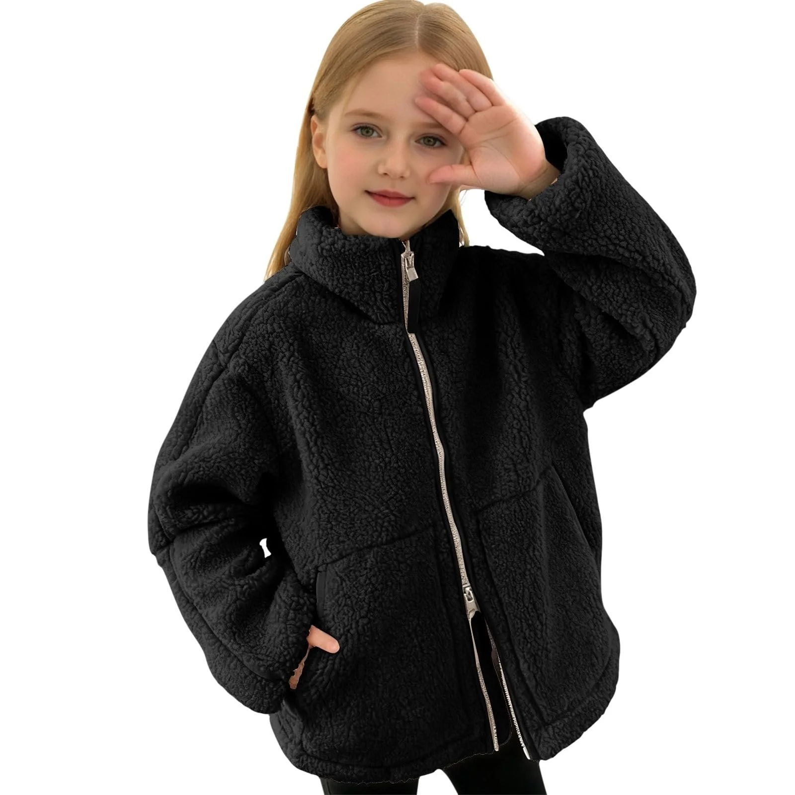 Куртка Teddy Sfwqoifou Флісова для Дівчат, фото №1 Куртка Teddy Sfwqoifou Флісова для Дівчат, фото №1