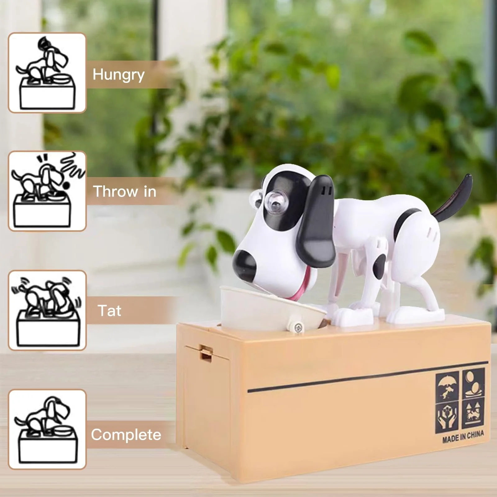 Скарбничка Hungry Dog Собака що їсть монети Інтерактивна, фото №4