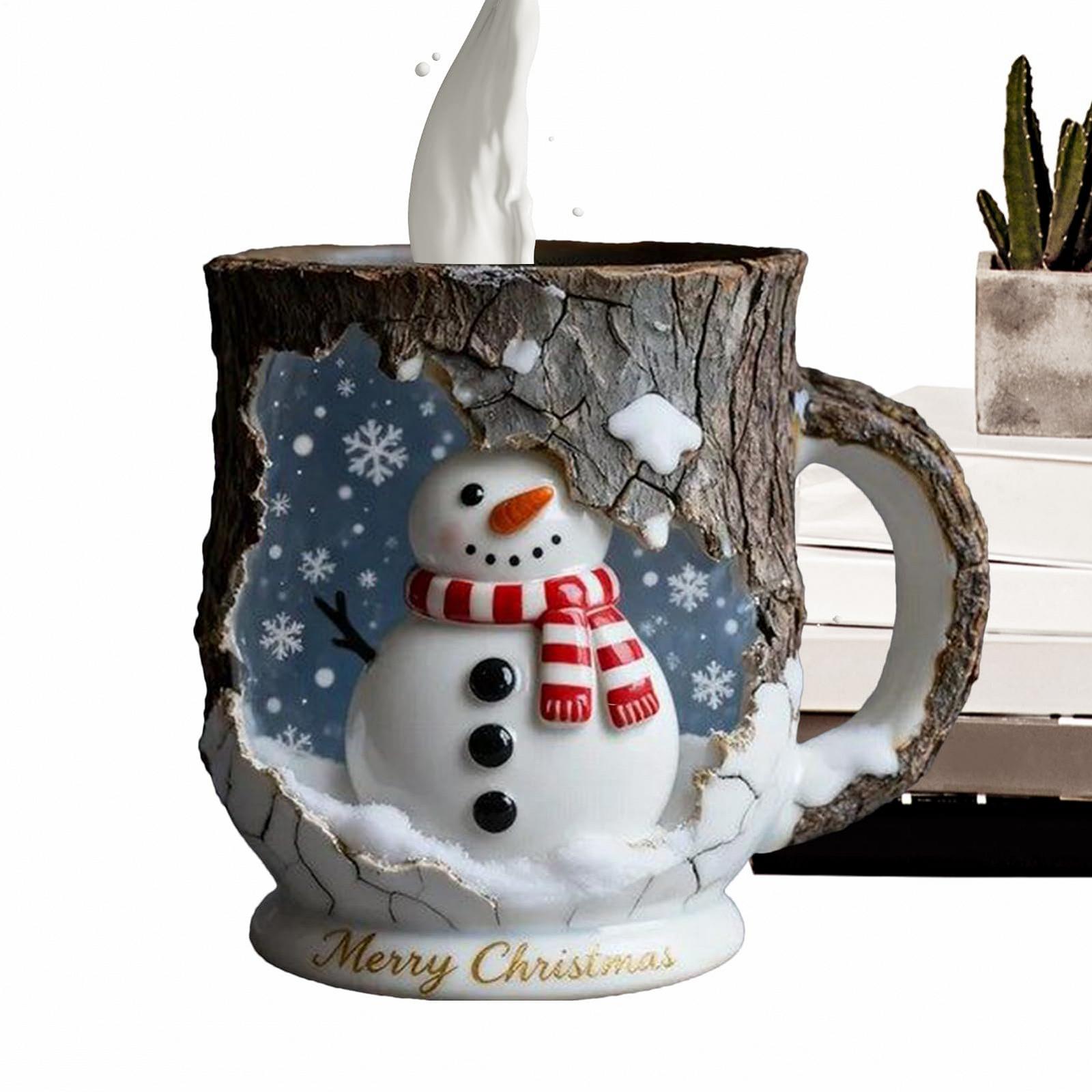 Кухоль Різдвяний, з текстурою тріщин кори, святковий кухоль для напоїв, фото №8