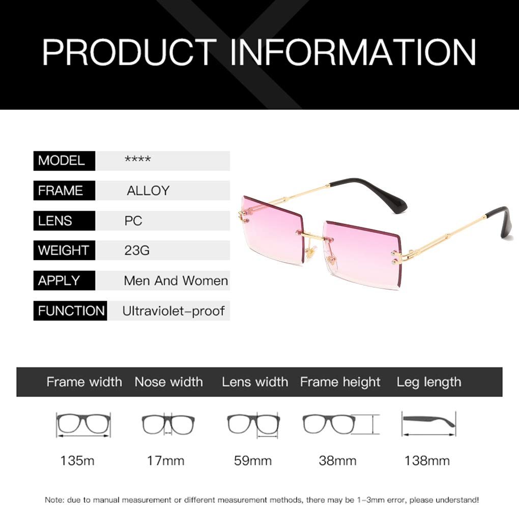 Вінтажні Прямокутні Сонцезахисні Окуляри Long Keeper 90-х Ретро Без Обідка для Чоловіків та Жінок з UV Захистом, фото №3 Вінтажні Прямокутні Сонцезахисні Окуляри Long Keeper 90-х Ретро Без Обідка для Чоловіків та Жінок з UV Захистом, фото №3