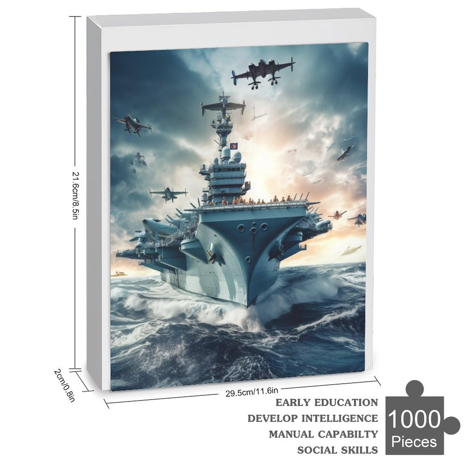 Пазл Дерев'яний Aeroplane Carrier 1000 елементів 78 x 53 см, фото №3 Пазл Дерев'яний Aeroplane Carrier 1000 елементів 78 x 53 см, фото №3