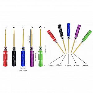 Набір викруток 0.9mm 1.27mm 1.3mm 1.5mm 2.0mm Hex Викрутка (Упаковка з 5 шт) synthetic.ua - Фото 1