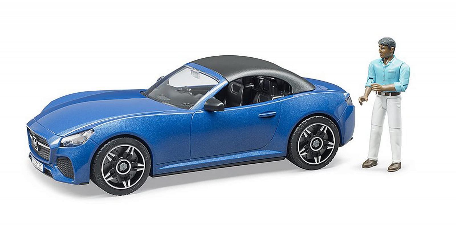 Игрушка Bruder Roadster с фигуркой 1:16 гоночный автомобиль спортивный автомобиль кабриолет Bworld, фото №1