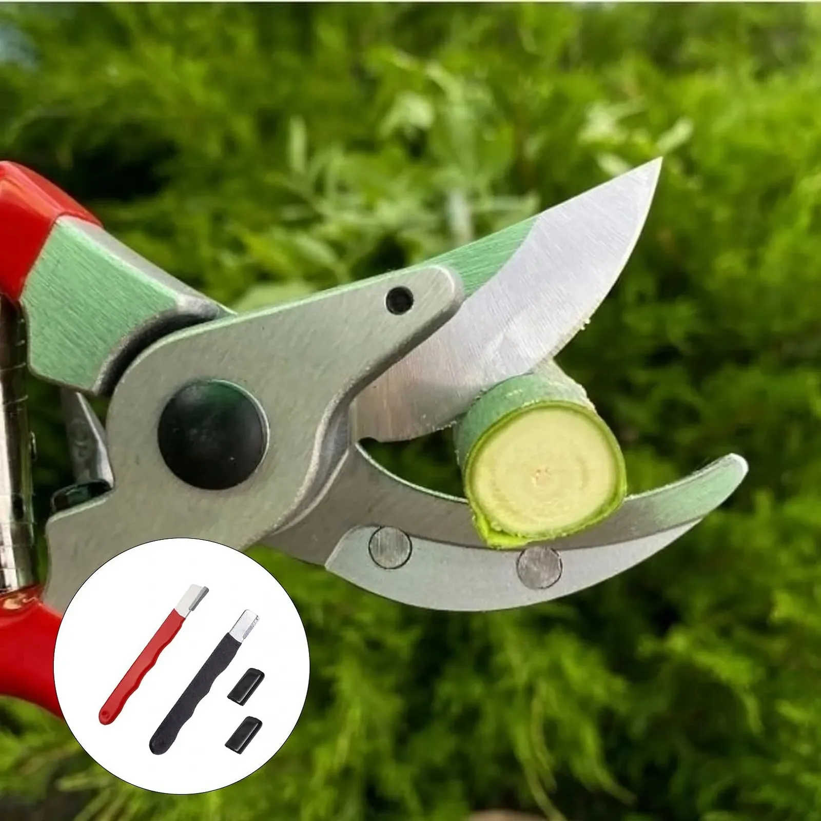 Точилка для садовых инструментов и ножей набор 2 шт. портативная для улицы, фото №6