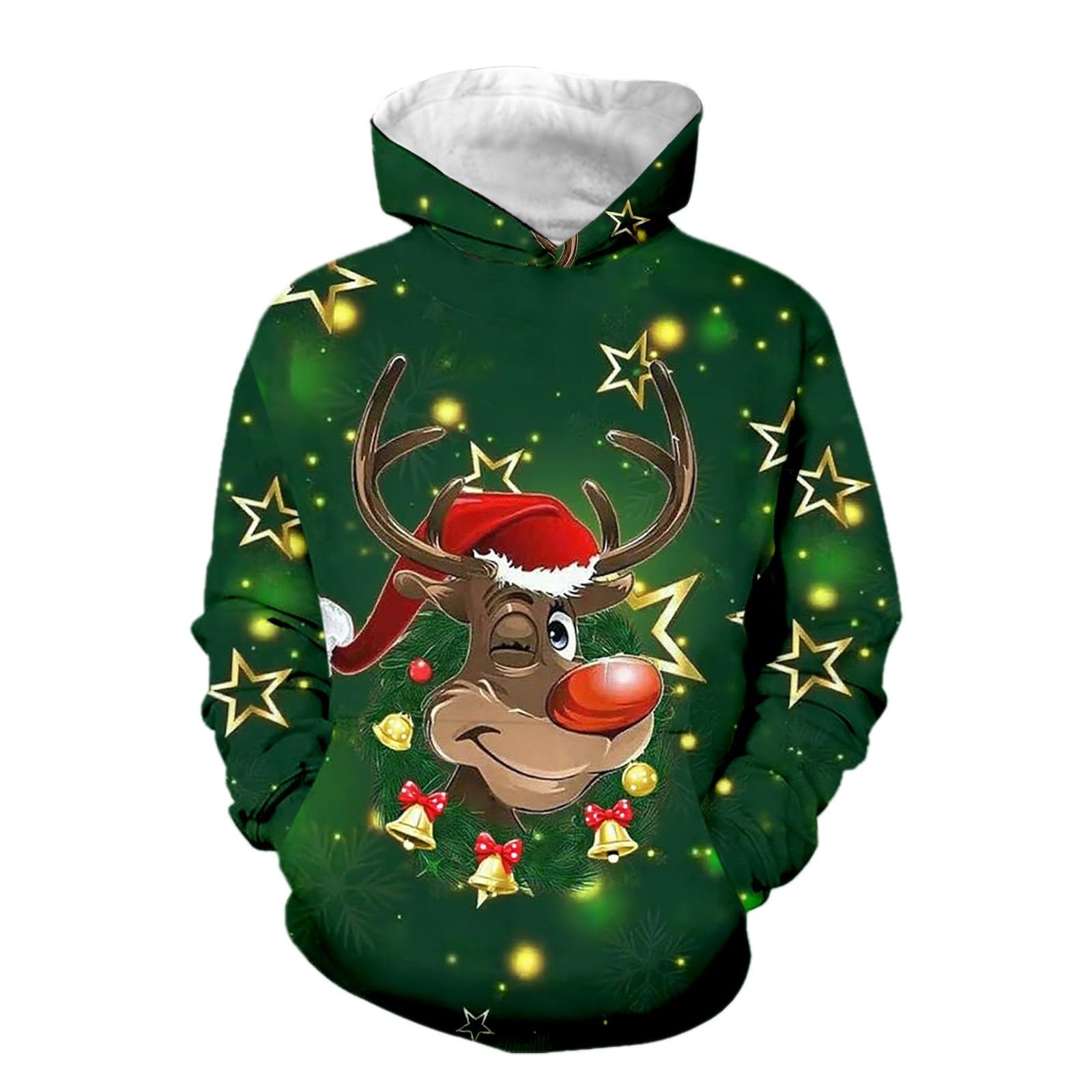 Різдвяний светр Худі для хлопчиків Reindeer 3D принт, фото №3