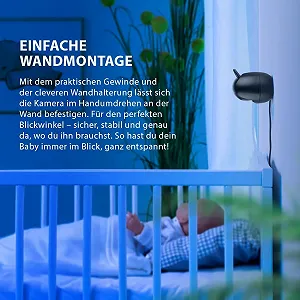 Відеоняня reer BabyCam Pro HD Move 5" HD FHSS 300 м Pan & Tilt 4x Zoom synthetic.ua - Фото 1