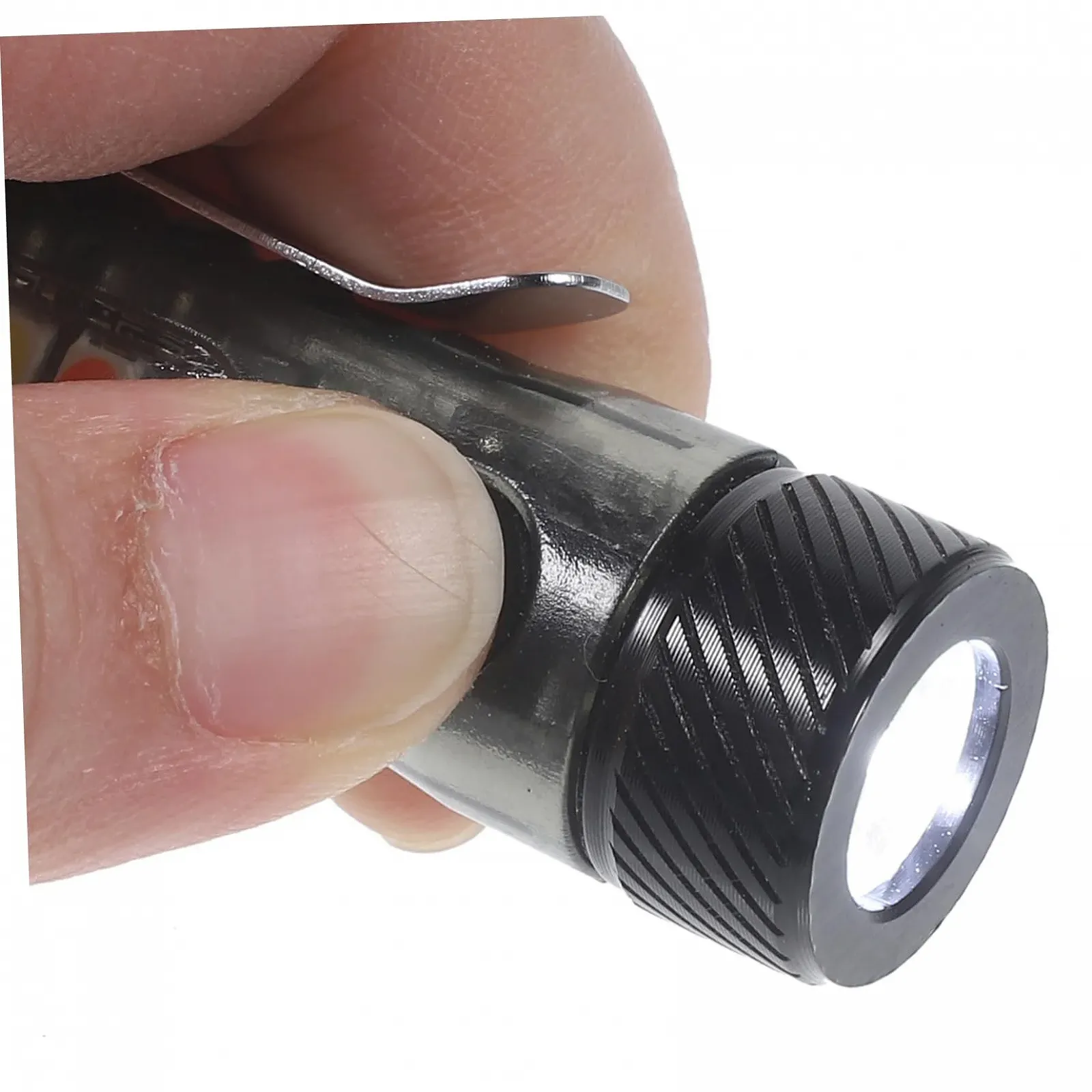 Міні світлодіодний ліхтарик портативний з брелоком з нержавіючої сталі, фото №9