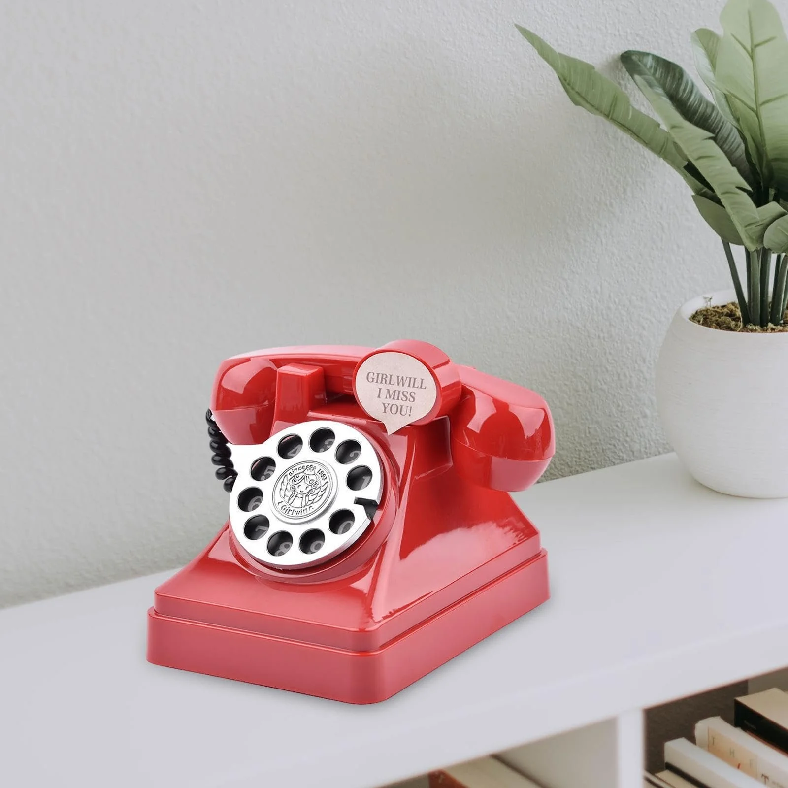 Скарбничка predolo Ретро-телефон Червона, фото №2