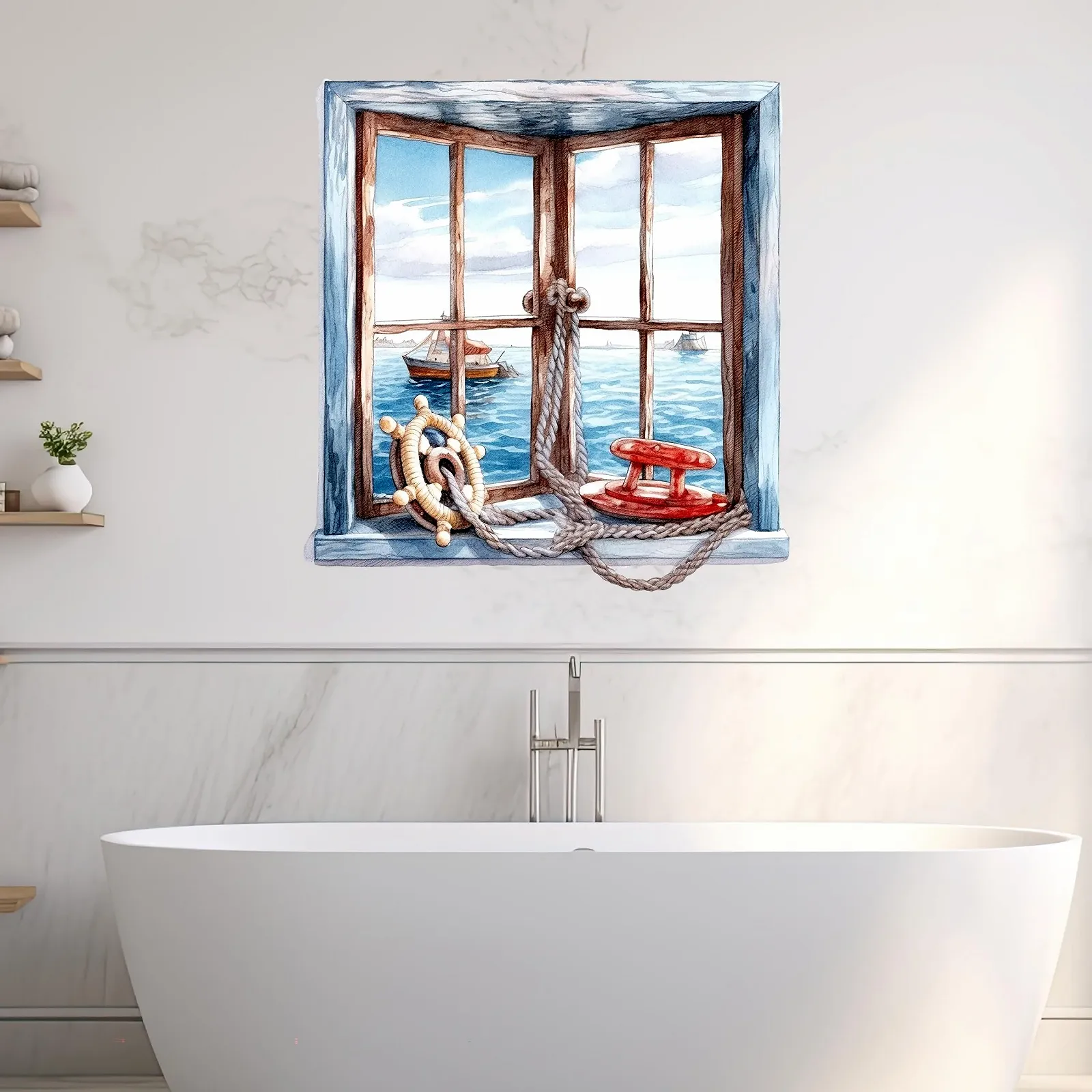 Наклейка на стену GRAZDesign Maritime Window 57 x 57 см, фото №4