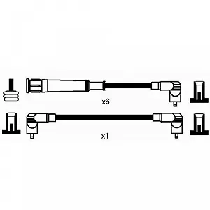 Комплект дротів запалювання NGK 0576 для BMW MINI, для автомобілів з розподільником запалювання synthetic.ua - Фото 1