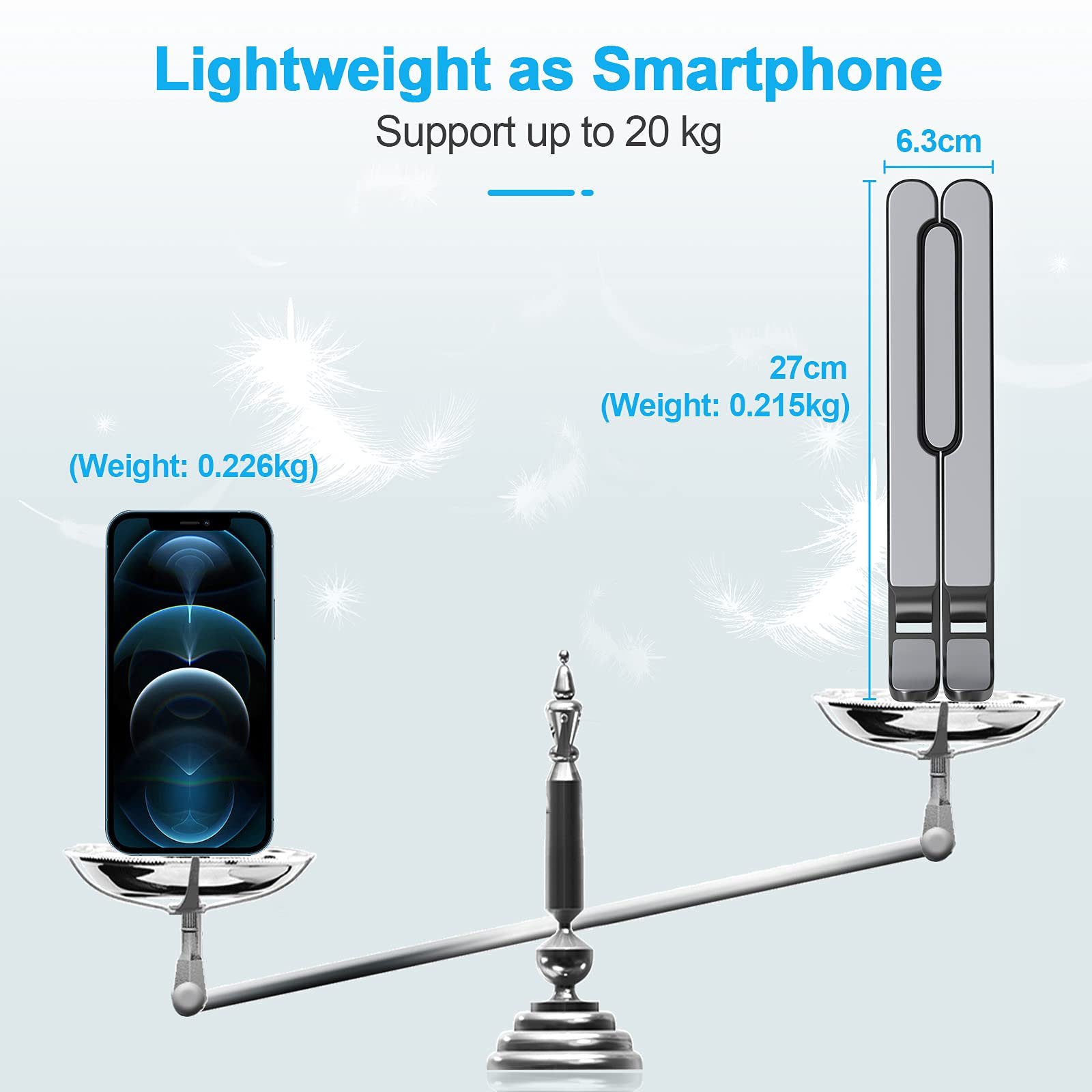 Подставка для ноутбука AOVUYCK-Store с 8 регулируемыми уровнями Совместима с MacBook Air Pro, HP, 10-15.6 дюймов, фото №6