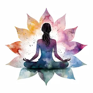 Наклейка на стіну GRAZDesign Yoga Flower of Life Colourful Bedroom Kitchen Living Room 61 x 57 см synthetic.ua - Фото 1