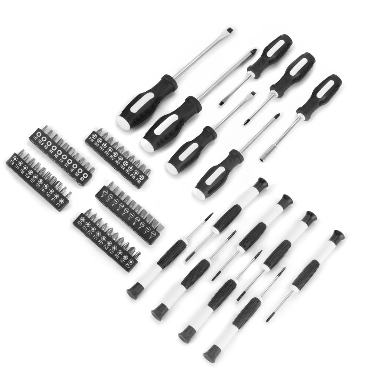 Ящик для инструментов STAHLWERK DIY HTS-66 ST Tool Box 65-предметный набор инструментов Отвертки Держатель для бит И набор бит, фото №6