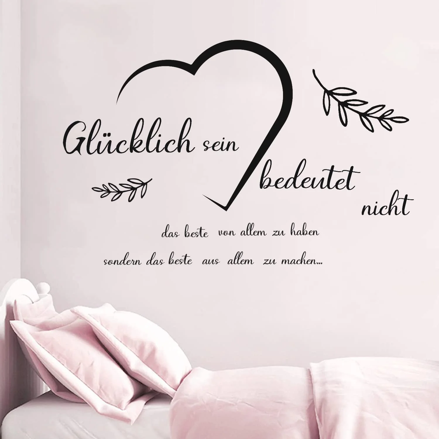 Наклейка на стену ANHUIB Happy Inspirational Sayings Quotes Черная, фото №5