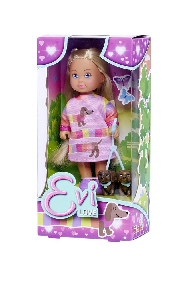 Кукла Evi Love Simba с двумя милыми таксами на поводке, игрушечная 12 см, от 3 лет, фото №3