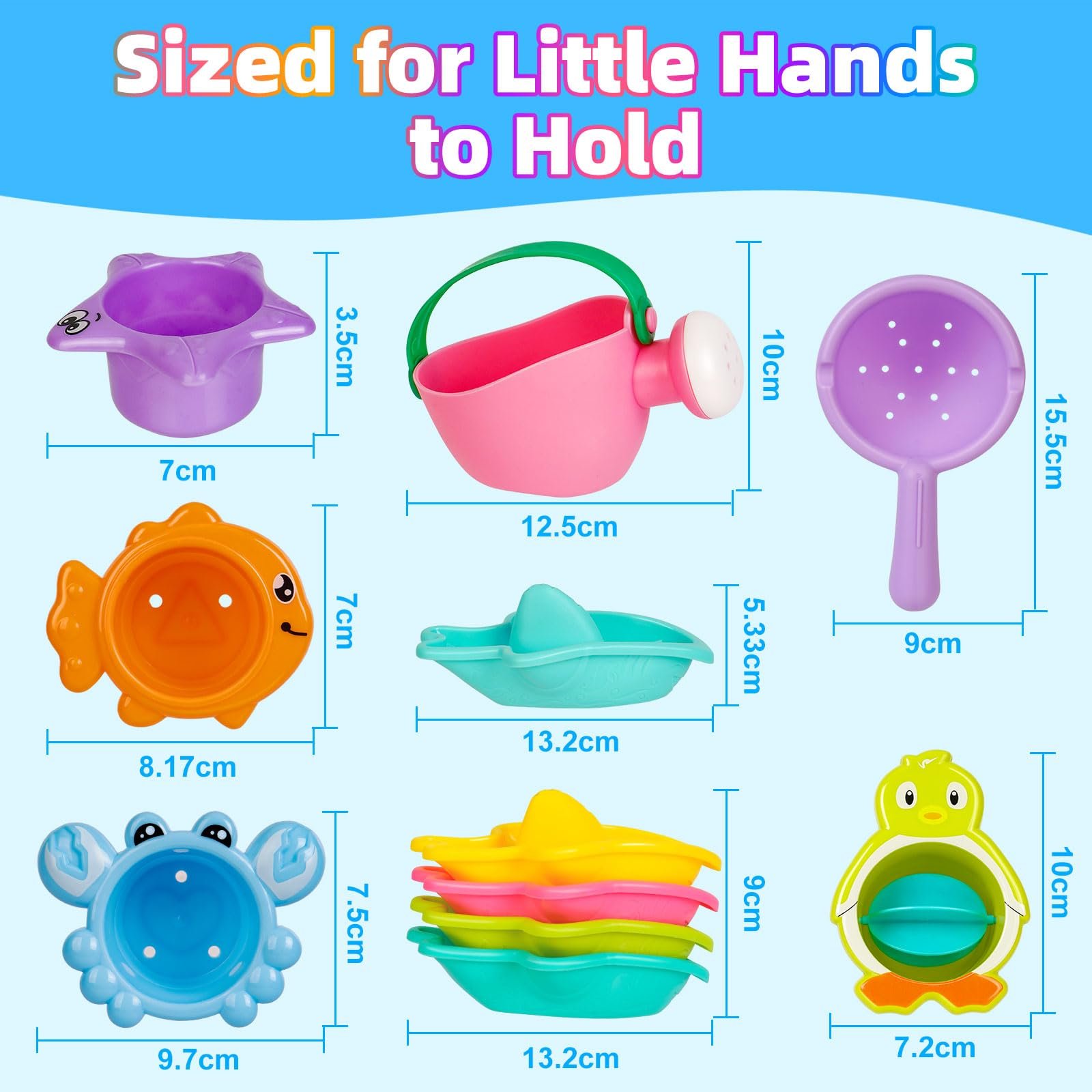 Набор игрушек для ванной 10 штук, фото №7