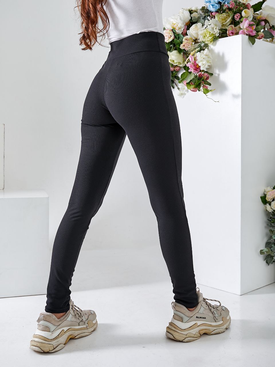 Женские лосины трикотажные в рубчик OB67/68 размер 44 цвет черный, фото №3 Женские лосины трикотажные в рубчик OB67/68 размер 44 цвет черный, фото №3