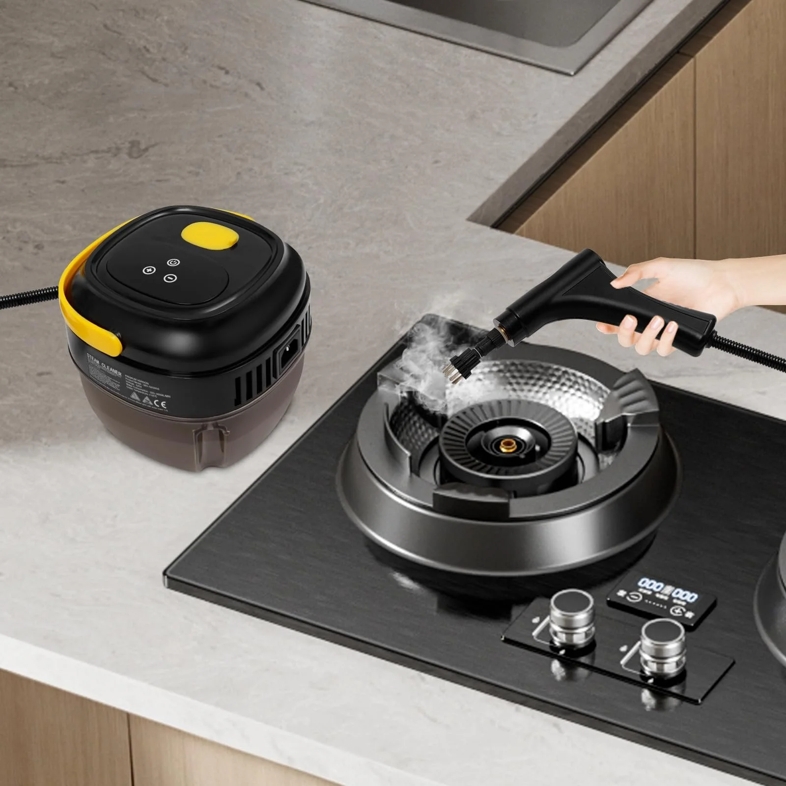 Ручний пароочисник 1500 Вт 220 В 6 рівнів 105 °C 3 бар 1700 мл, фото №3