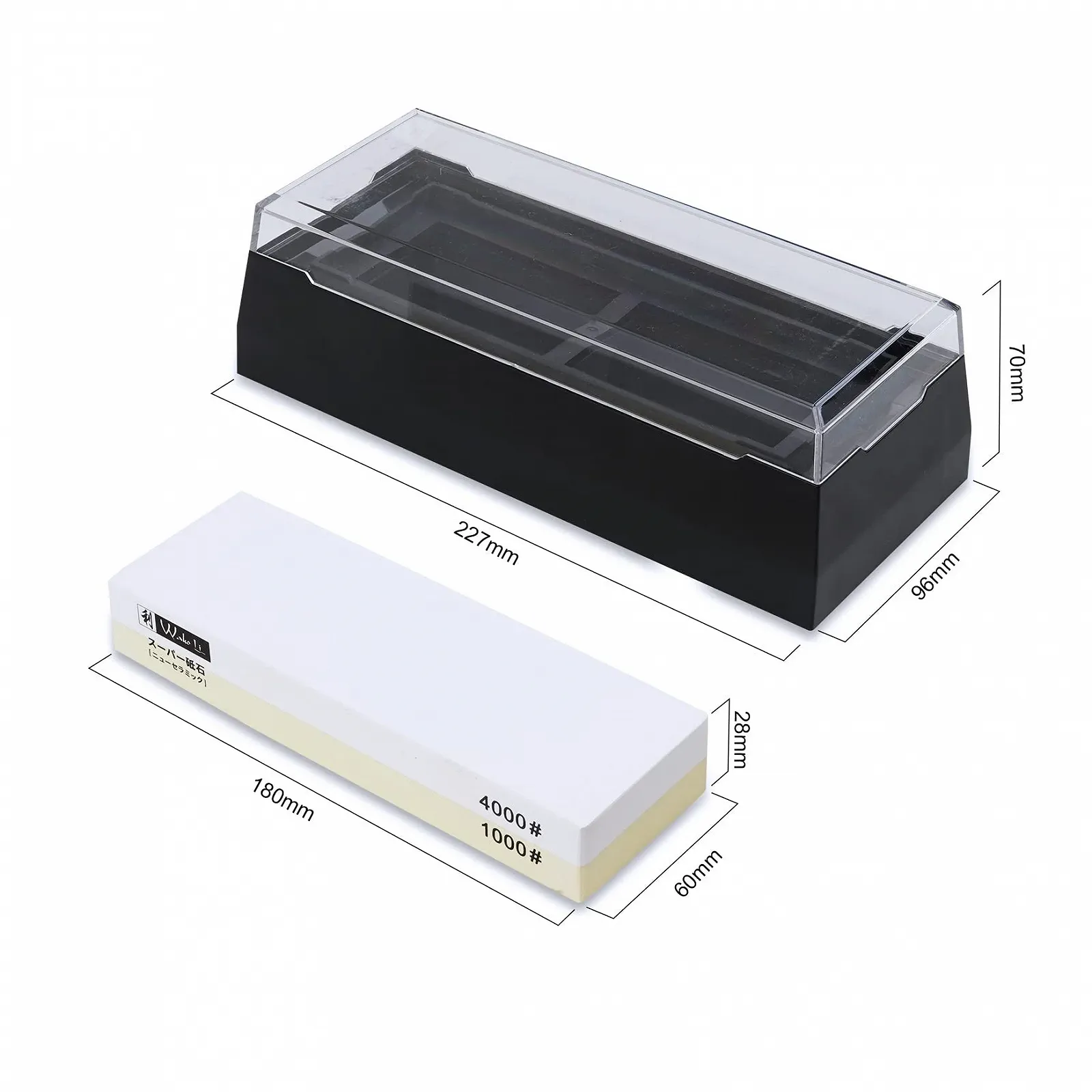 Точильний камінь Wakoli 1000/4000 корунд з аксесуарами в кейсі, фото №3