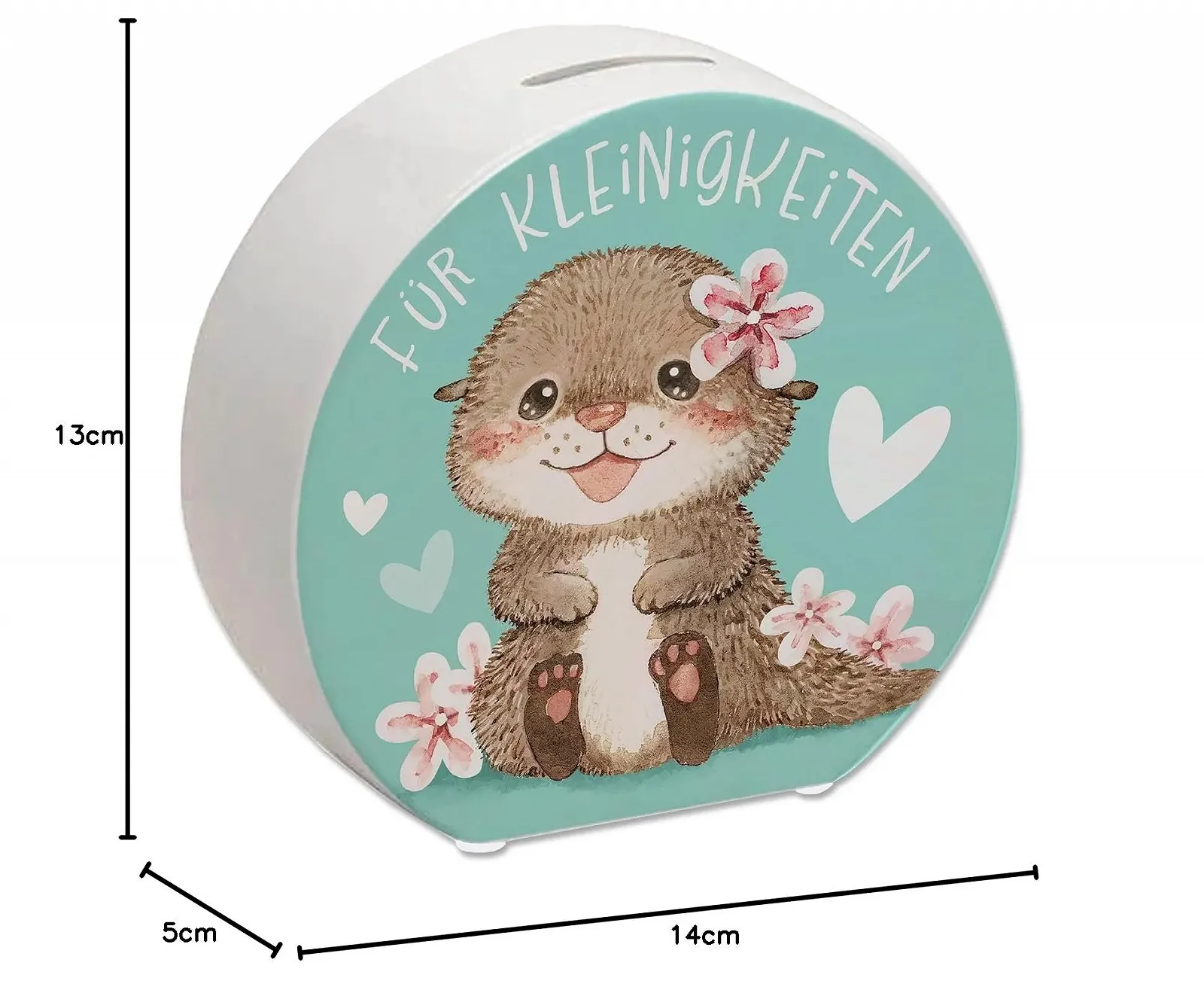 Скарбничка Видра керамічна з квітами, фото №9