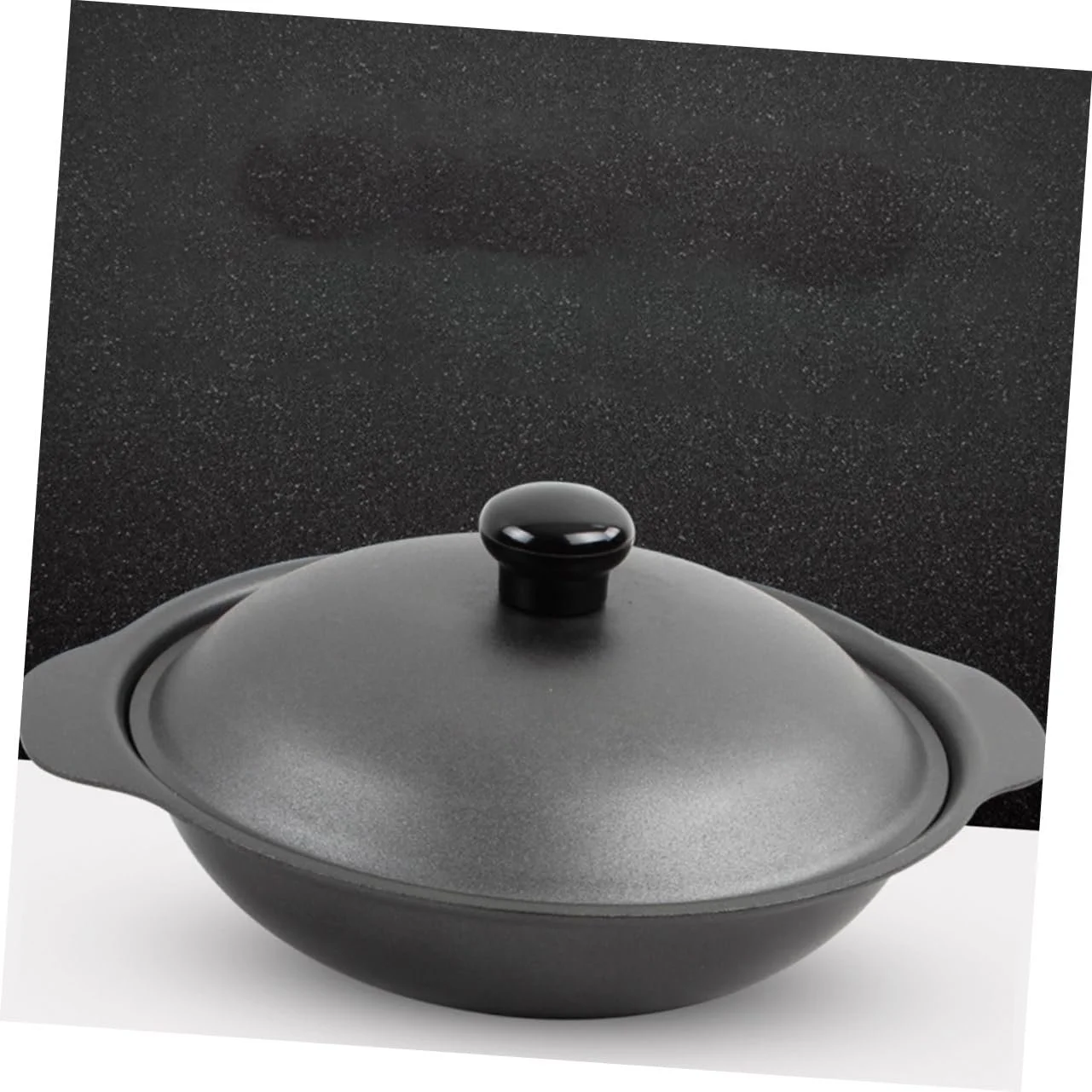 Кастрюля для риса чугунная с крышкой глазурованная поверхность равномерное распределение тепла энергосберегающая, фото №4