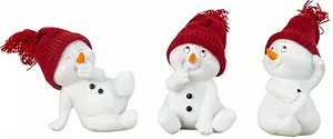 Купить Набор из 3 фигурок снеговика Geschenkestadl красного цвета, сидячие, 11,5 см, рождественские декоративные фигурки, зимнее украшение - Фото 1 Набор из 3 фигурок снеговика Geschenkestadl красного цвета, сидячие, 11,5 см, рождественские декоративные фигурки, зимнее украшение - Фото 1