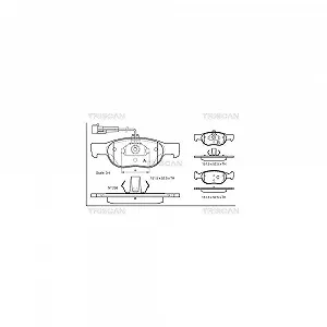 Комплект тормозных колодок TRISCAN 8110 15006 для ALFA ROMEO FIAT LANCIA - Фото 1