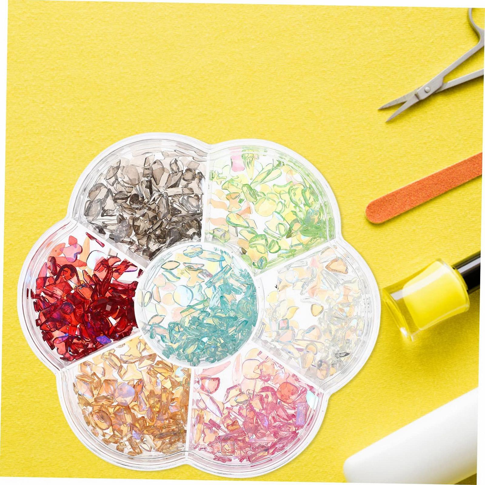 Стрази для нігтів FRCOLOR Різнокольорові Блискучі, фото №8