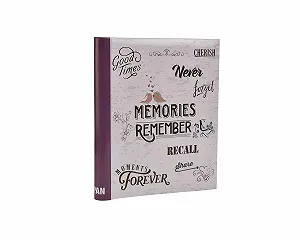 Большой самоклеящийся фотоальбом для фотографий разных размеров до A4, 20 листов с 40 страницами Memories Purple - Фото 1