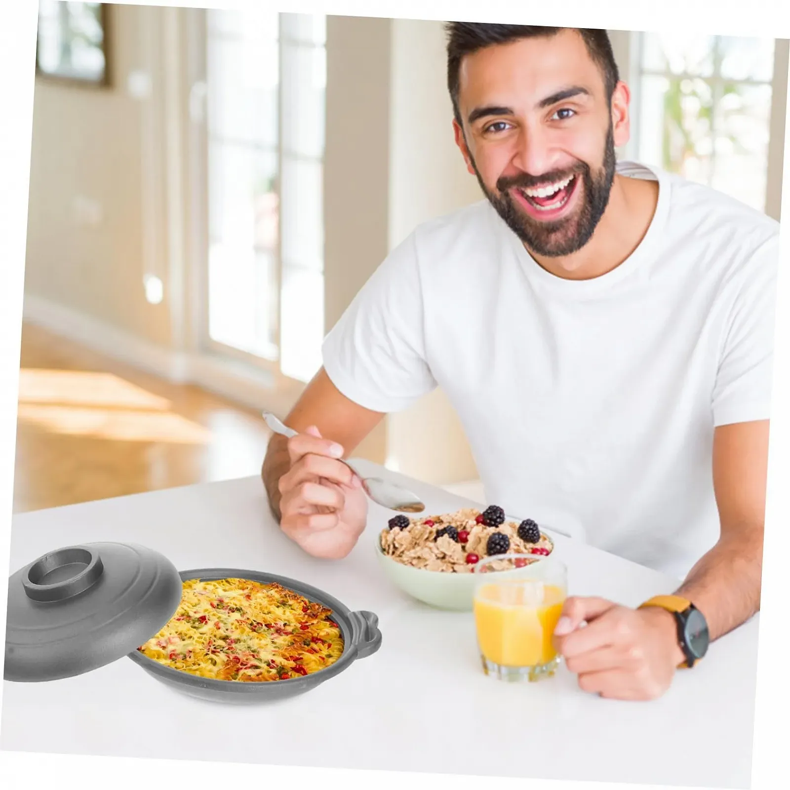 Каструля керамічна TOYANDONA антипригарна з ергономічними ручками для плити та пари, фото №2