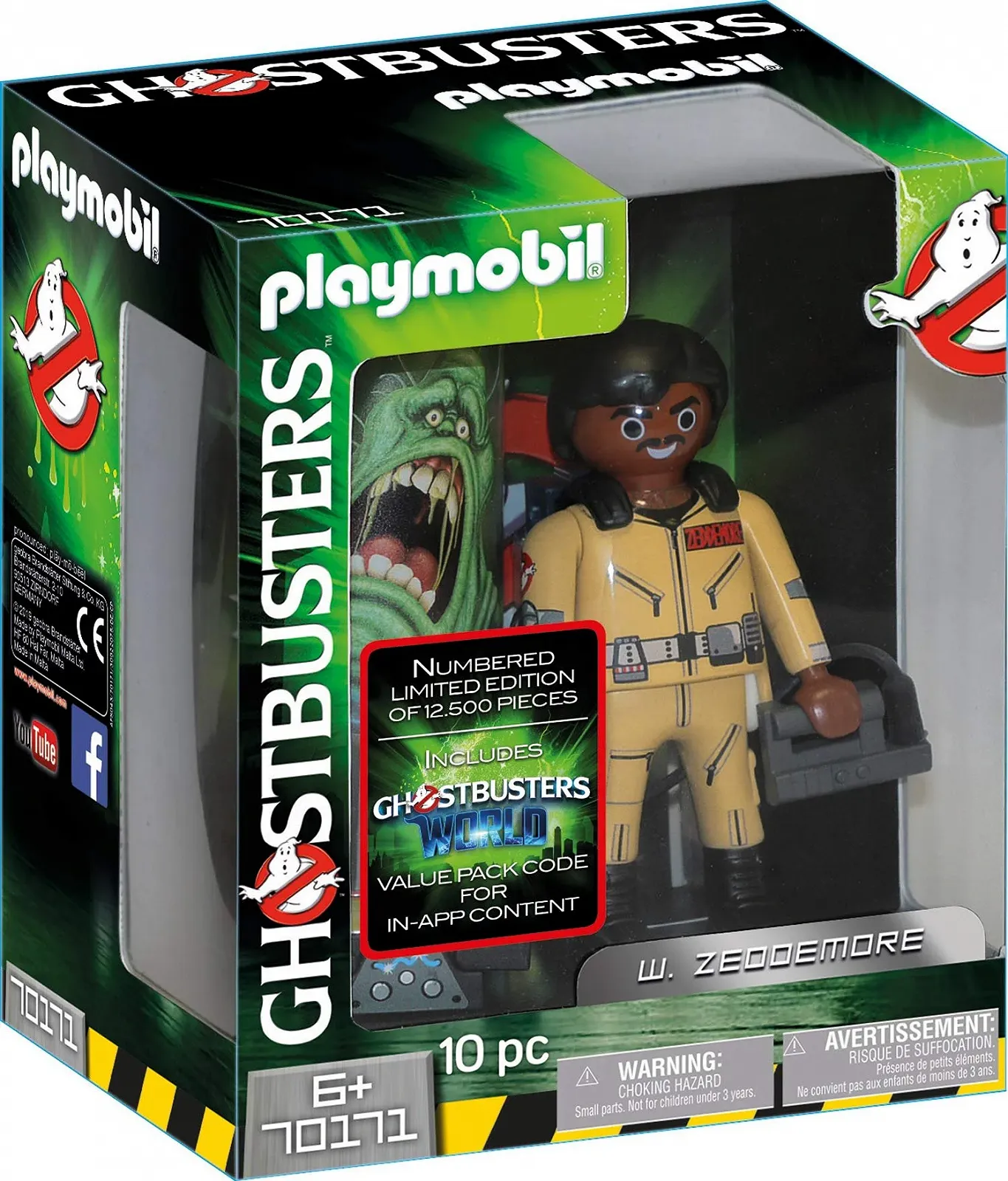 Фигурка Playmobil Ghostbusters Collectible Figure W. Zeddemore 15 см 70171, фото №1