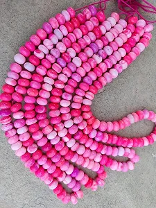 Бусины Опал круглые гладкие 9 мм, длина нити 40 см synthetic.ua - Фото 1