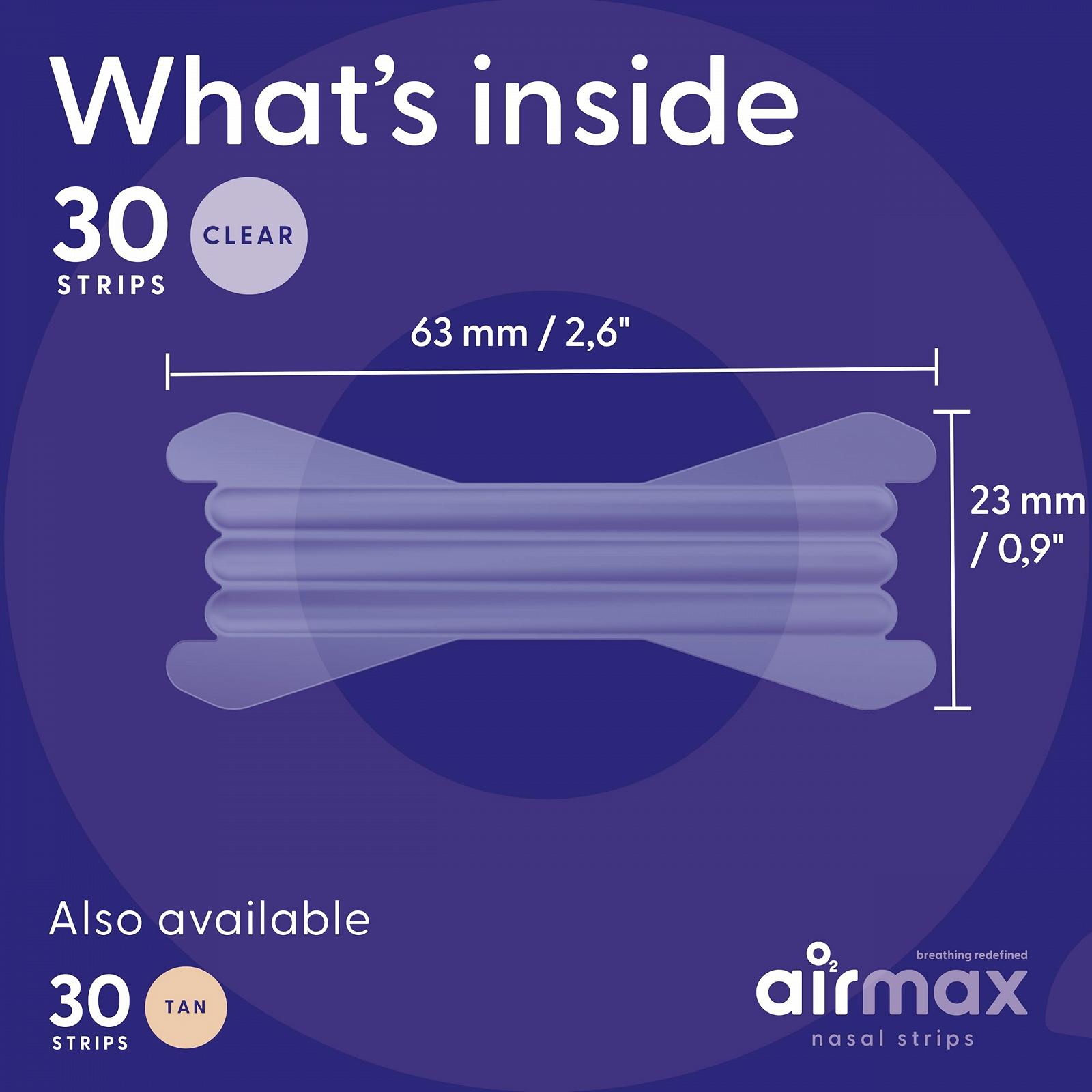 Пластирі для носа Air Max 30 прозорих шт. Покращують сон, зменшують хропіння, фото №8